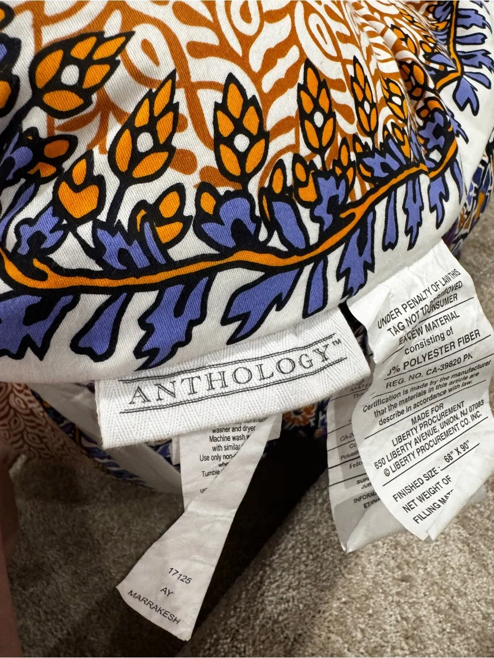 Anthology Bohemian Navy and Cream Mandala Comforter Set